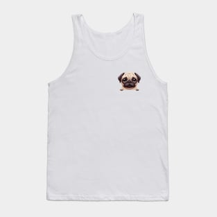 Small Version - Lovely Pug Design Tank Top